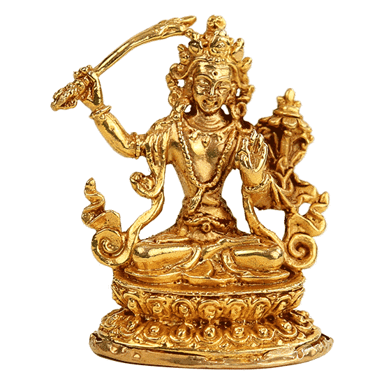 Minifigur Manjushri (gold) - 5 cm