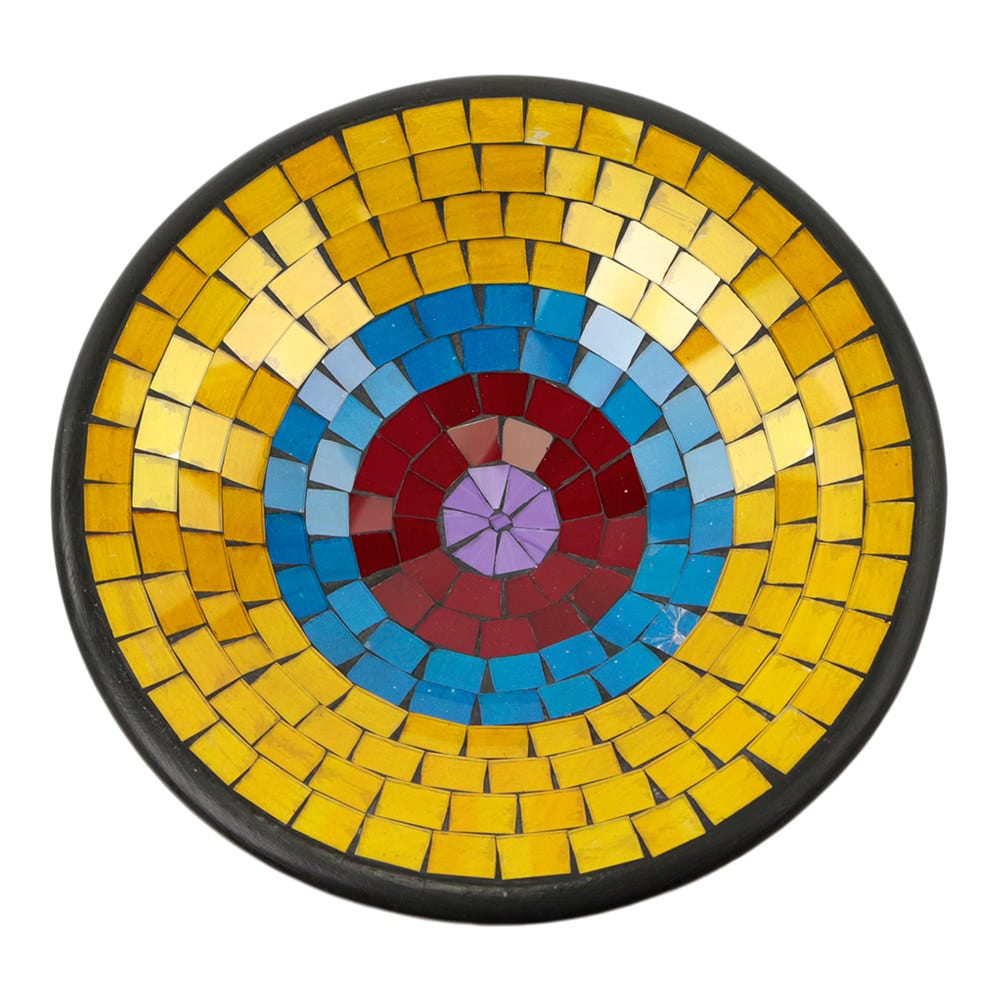 Mosaik-Schale Gelb-Blau-Rot (28 cm)