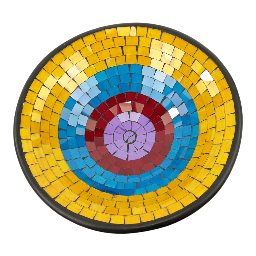 Mosaik-Schale Gelb-Blau-Rot (38 cm)