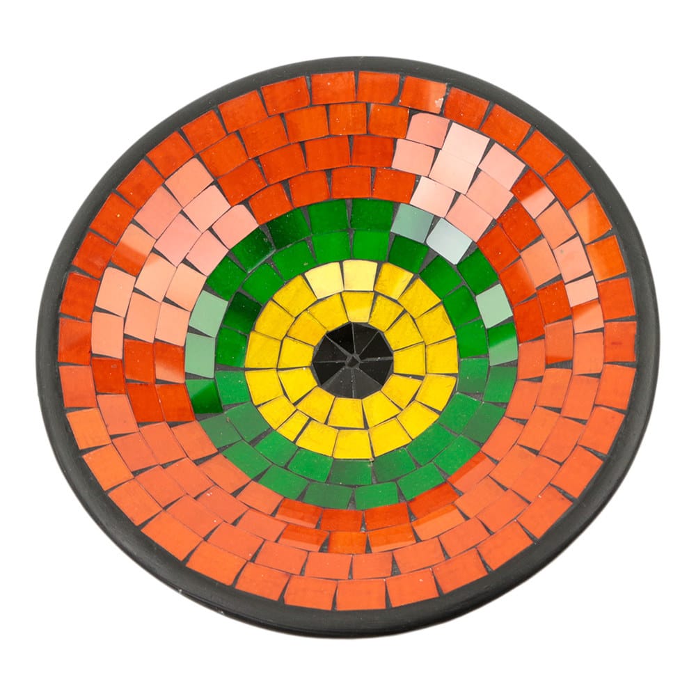 Mosaik-Schale Orange-Gr-n-Gelb (28 cm)