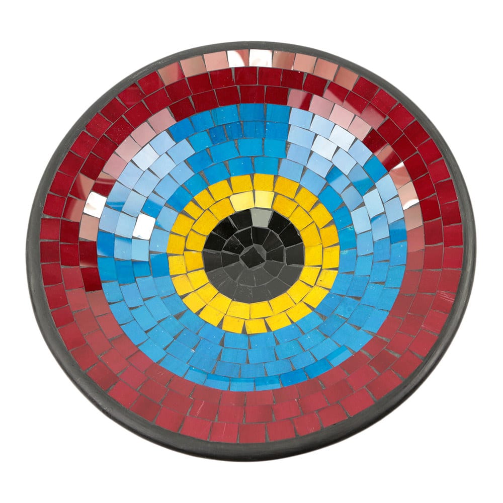 Mosaik-Schale Rot-Blau-Gelb (38 cm)
