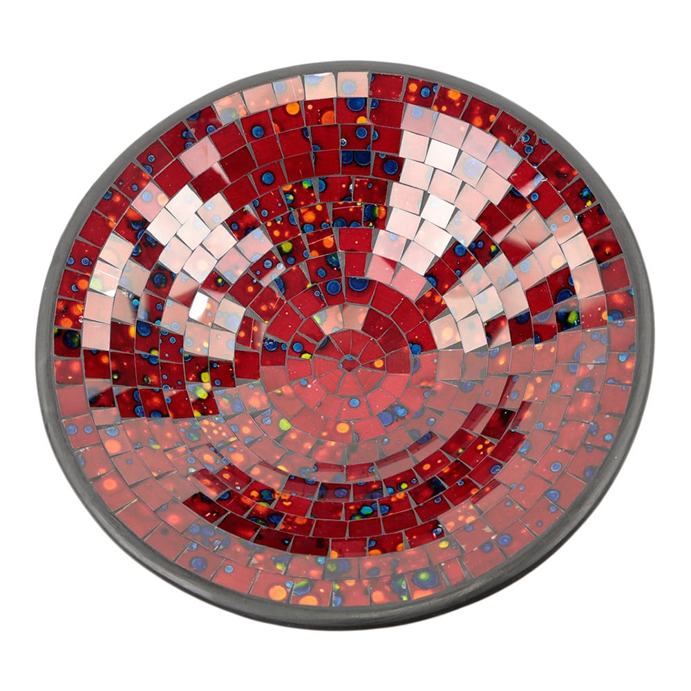 Mosaik-Schale Rot Mix (38 cm)