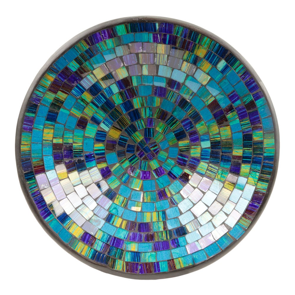 Mosaik-Schale Schwarz-Blau-Gelb (21 cm)