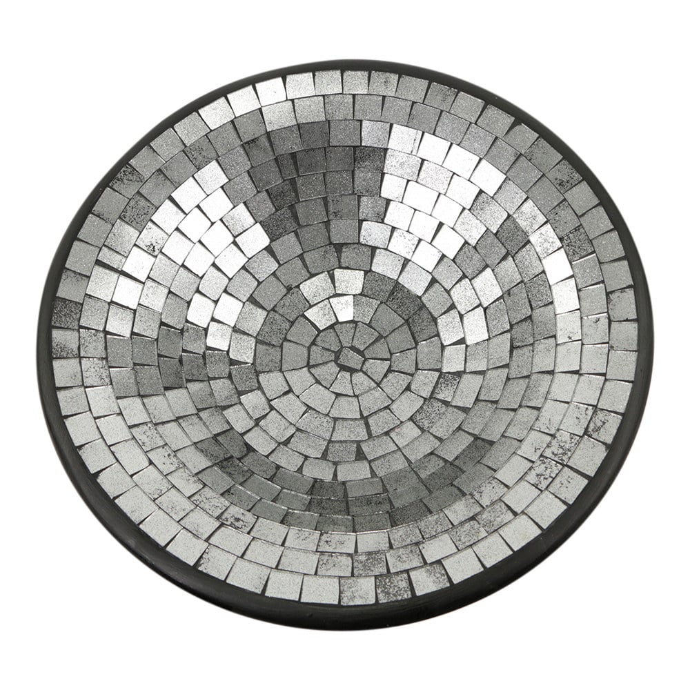 Mosaik-Schale Silberfarben (38 cm)
