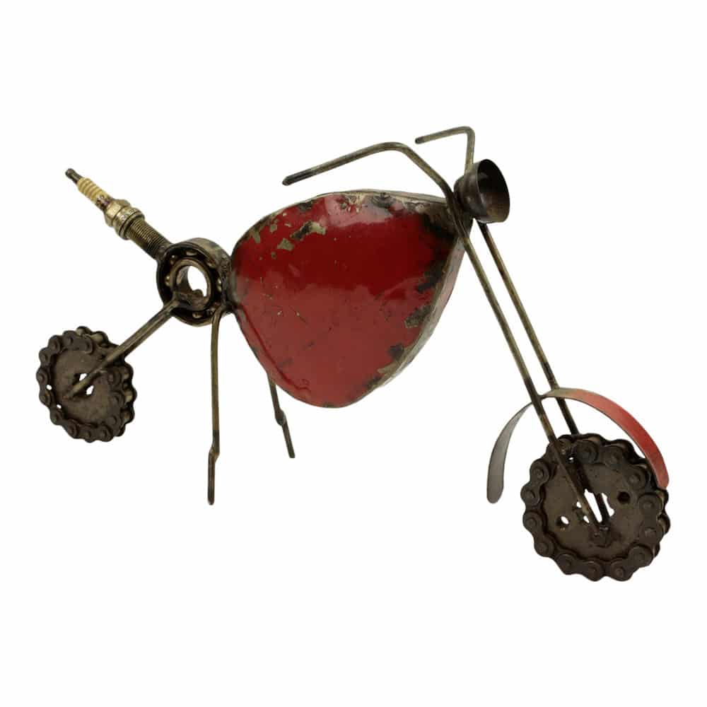 Motorrad Recyceltes Metall (38 x 20 cm)