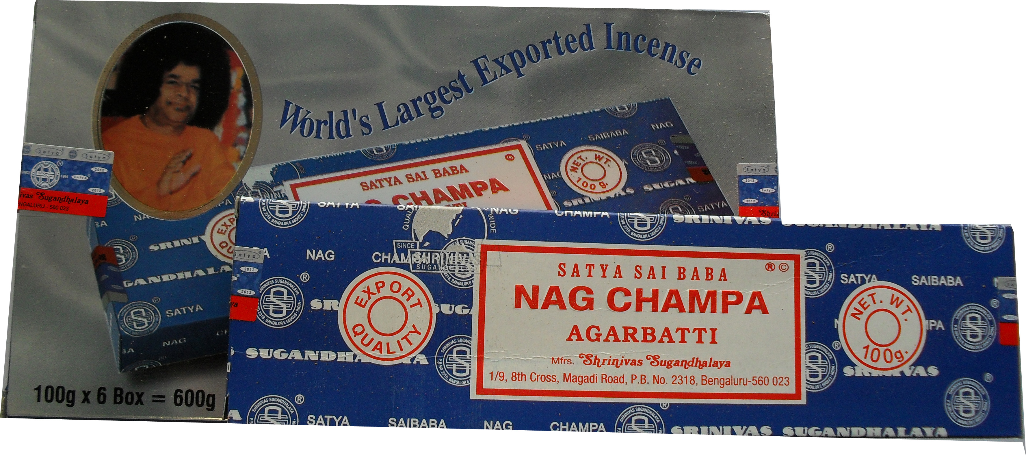 Nag Champa Weihrauch (6er Pack)