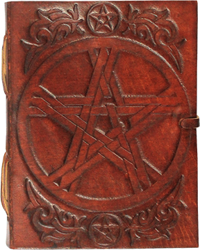 Notizbuch Leder Pentagramm
