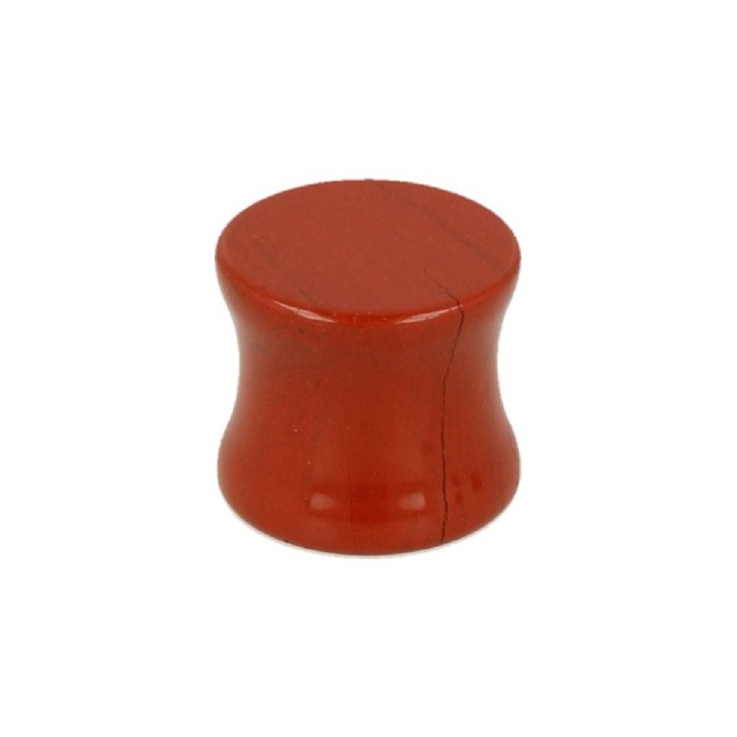 Ohr Plug Flesh Tunnel Jaspis rot- (12 mm)