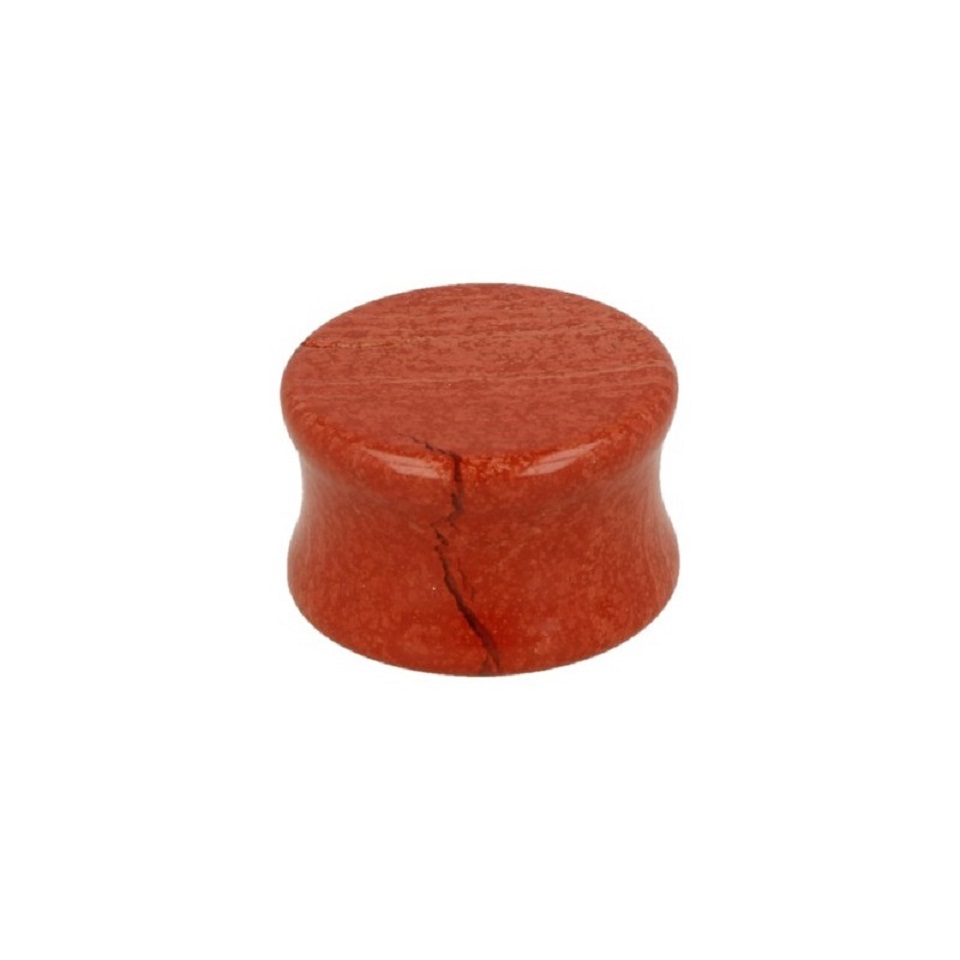 Ohr Plug Flesh Tunnel Jaspis Rot (20 mm)