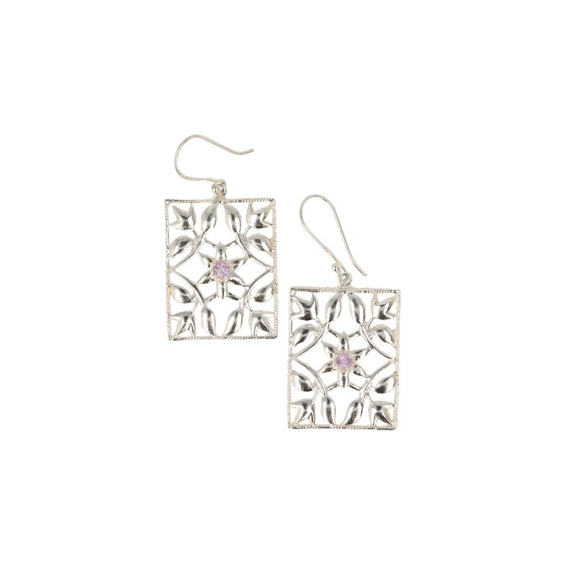 Ohrringe Filigran Amethyst Silber