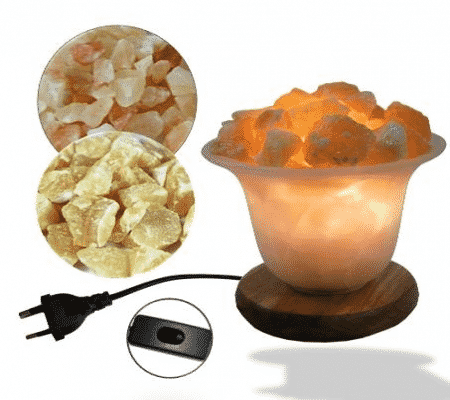 Orangencalcit Himalaya-Salzkristall-Lampe Calcit