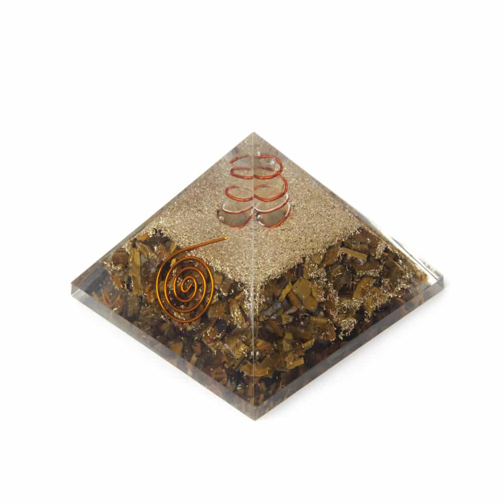 Orgon Pyramide Tigerauge Blume des Lebens gro-