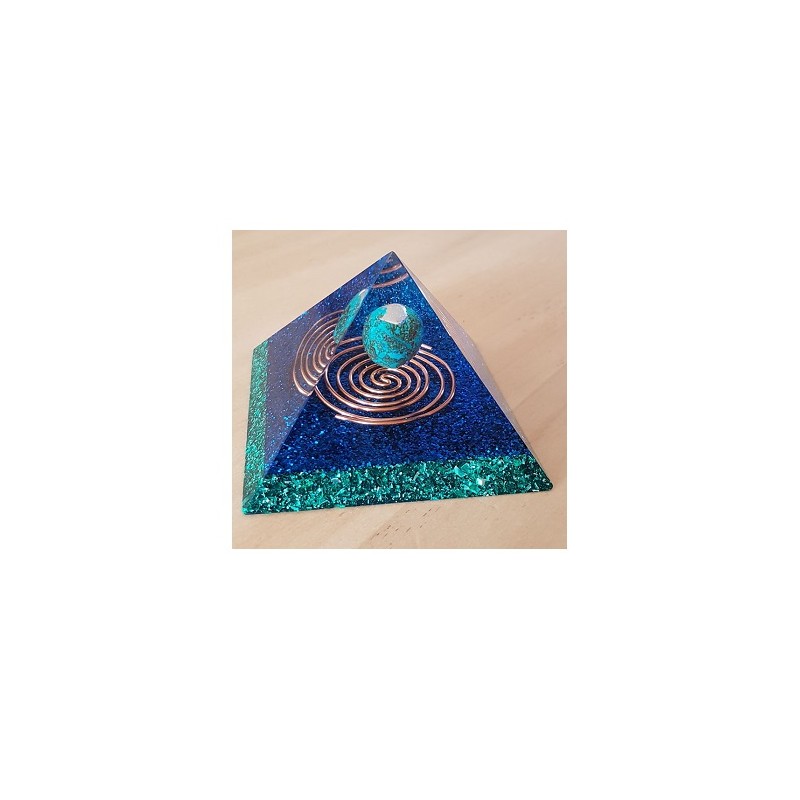 Orgonit Cheops Pyramide Chrysokolla (Modell 2)