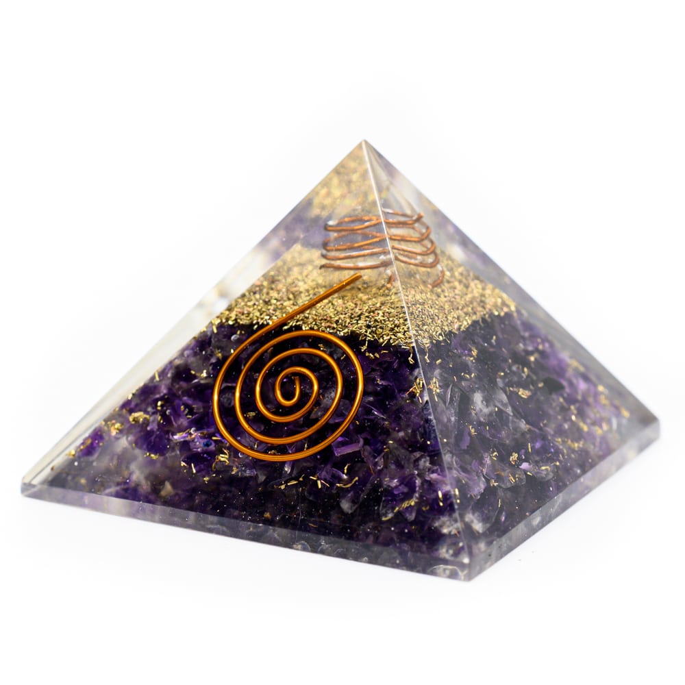 Orgonit-Pyramide - Amethyst mit Kristall (40 mm)