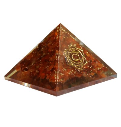 Orgonit Pyramide - Dritte-Augen-Chakra - Karneol