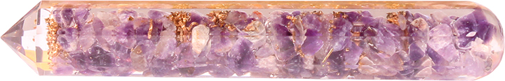 Orgonitit Massage Stift facettiert Amethyst Massage