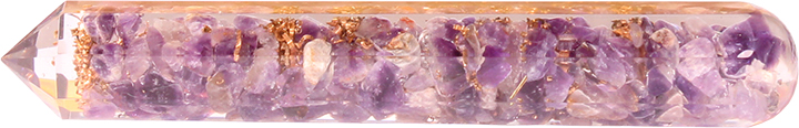 Orgonitit Massage Stift facettiert Amethyst Massage