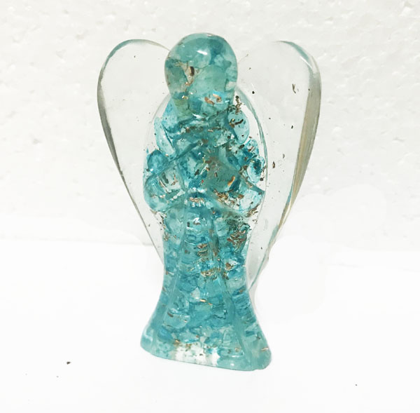 Orgonititengel aus blauem Topas (7 cm)