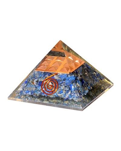 Orgonitpyramide Lazurischer Stein mit Kupfer Pyramide