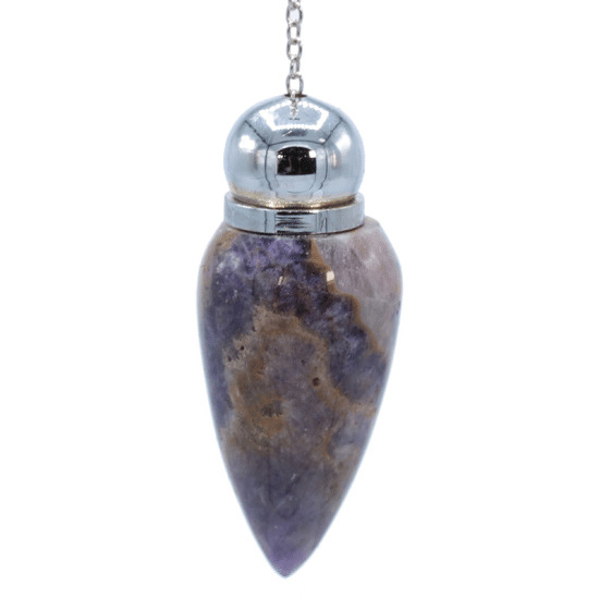 Pendel Amethyst Rund mit Spitze mit Perle