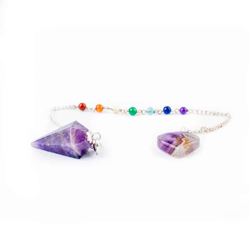 Pendel Amethyst und Chakrakette