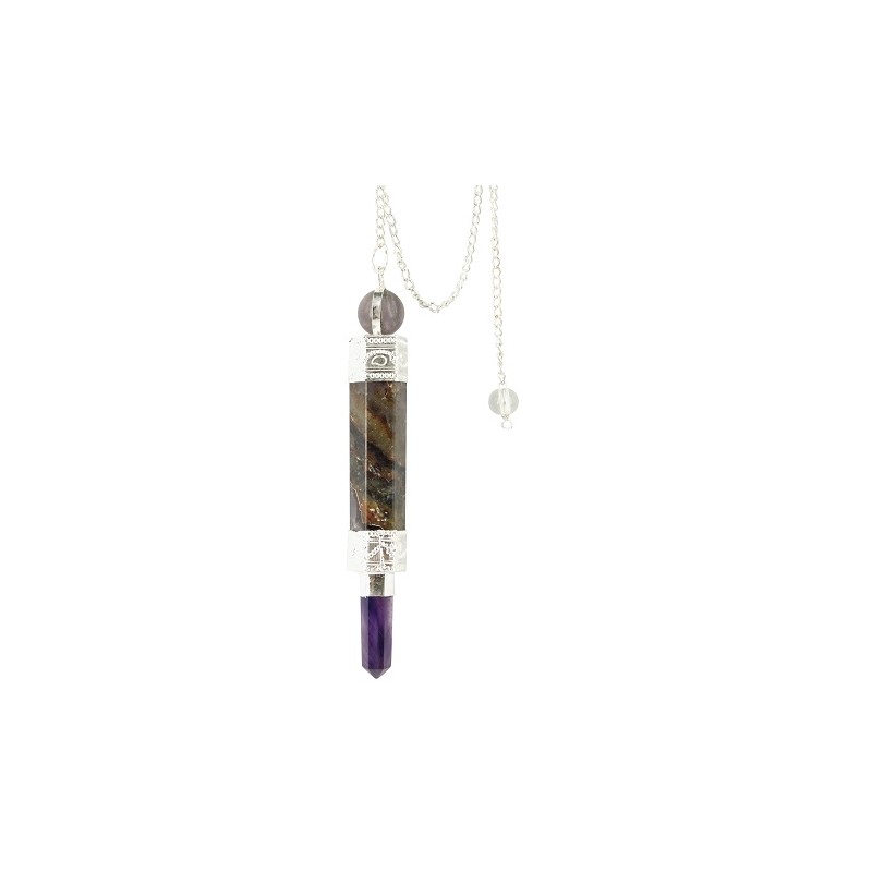 Pendel Edelstein Amethyst Luxus Versilbert unter Spiritualit?t - Pendel - Edelstein Pendel