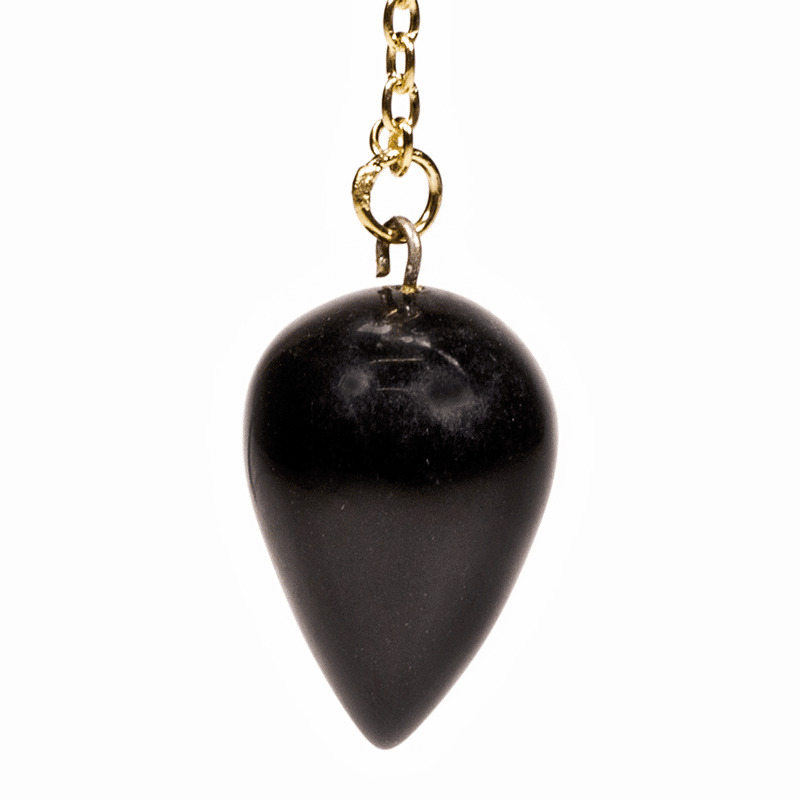 Pendel Onyx - Tropfenf-rmig - Kette Goldfarbe