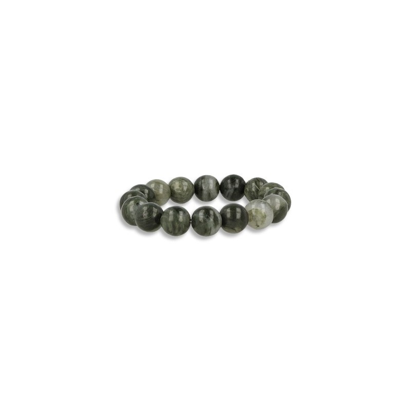 Perlenarmband Gr-ner Jaspis (12 mm) unter Schmuck - Edelstein-Armb?nder - Perlenarmb?nder