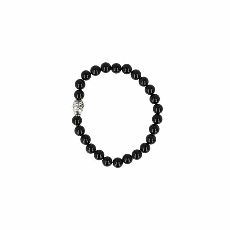 Perlenarmband M-nner Onyx mit Buddha