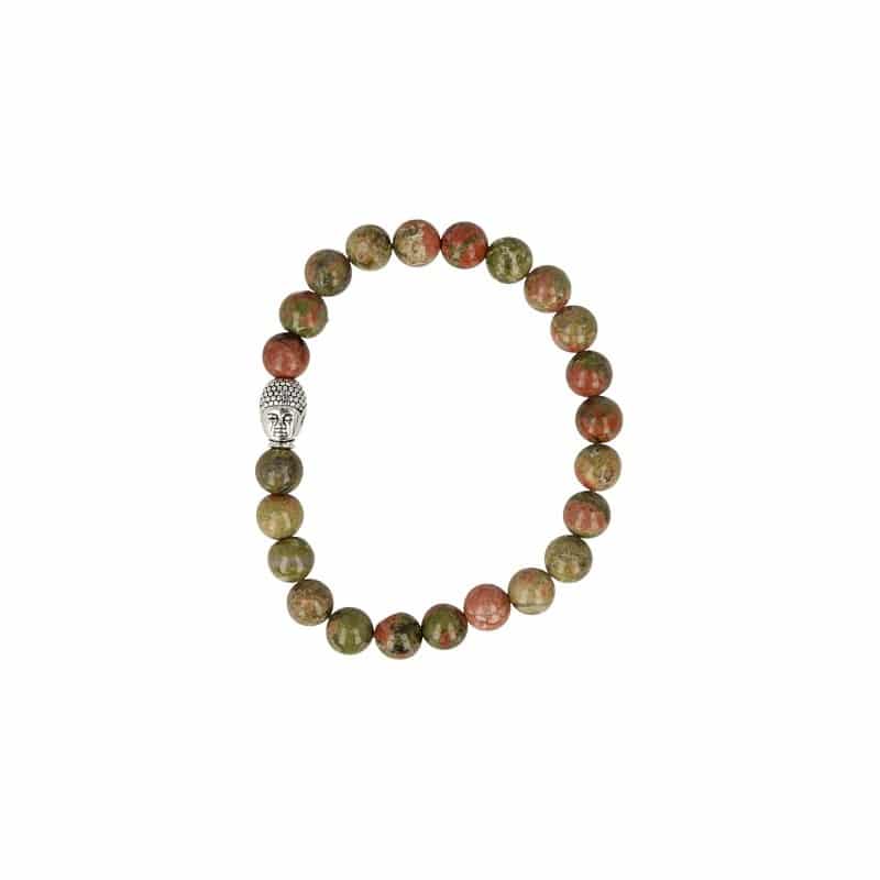 Perlenarmband M-nner Unakit mit Buddha unter Schmuck - Edelstein-Armb?nder - Buddha Armband - Schmuck - Edelstein-Armb?nder - Perlenarmb?nder - Schmuck - Herrenschmuck - Herrenarmb?nder