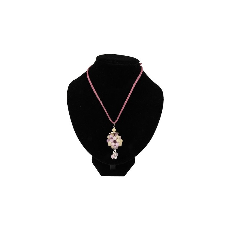 Perlenkette mit Blumen Jade