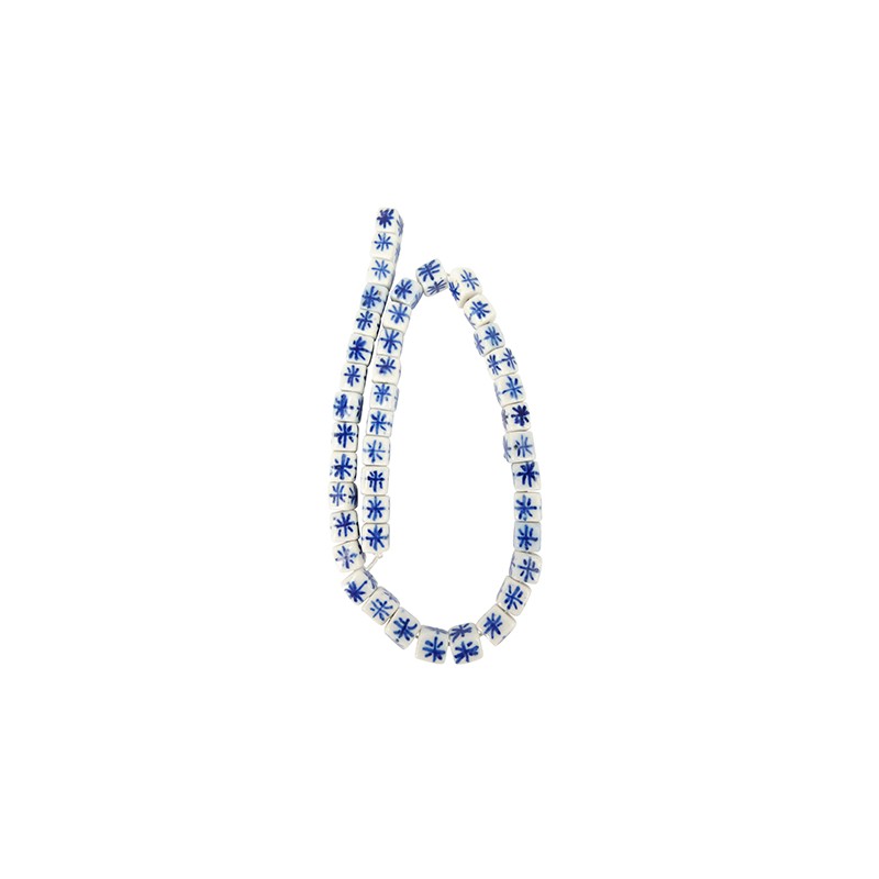 Perlenschnur blau rund (10 mm) Strang
