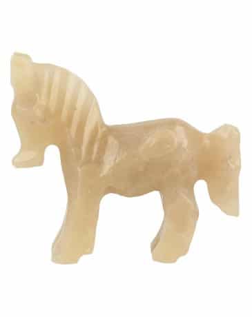 Pferd aus Edelstein Aragonit (gro-)