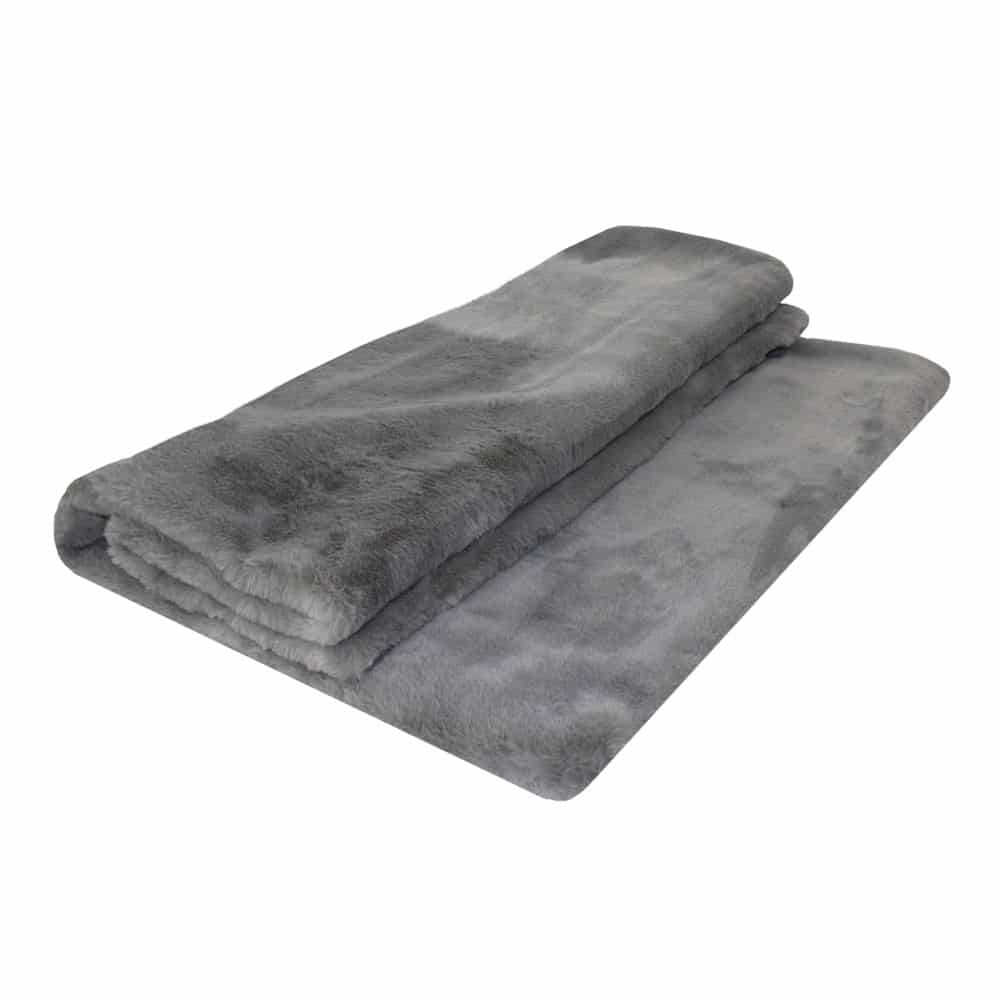 Polyester Decke - Plaid Dunkel Grau (170 x 130 cm)
