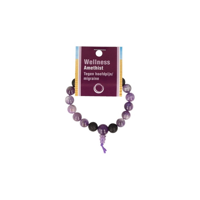 Powerbead Herren Armband Amethyst (mit K-rtchen)