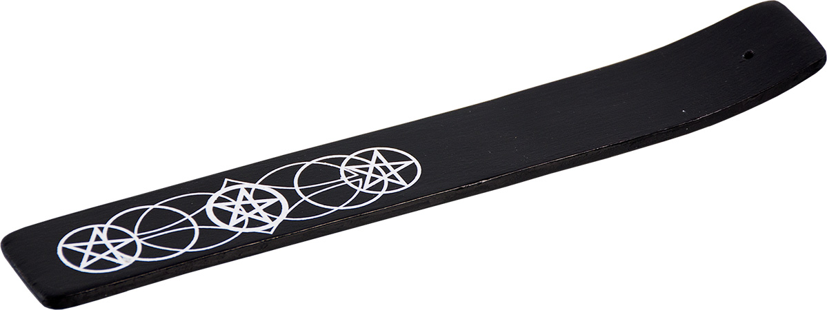 R-ucherplatte Holzfarbenes Pentagramm Schwarz