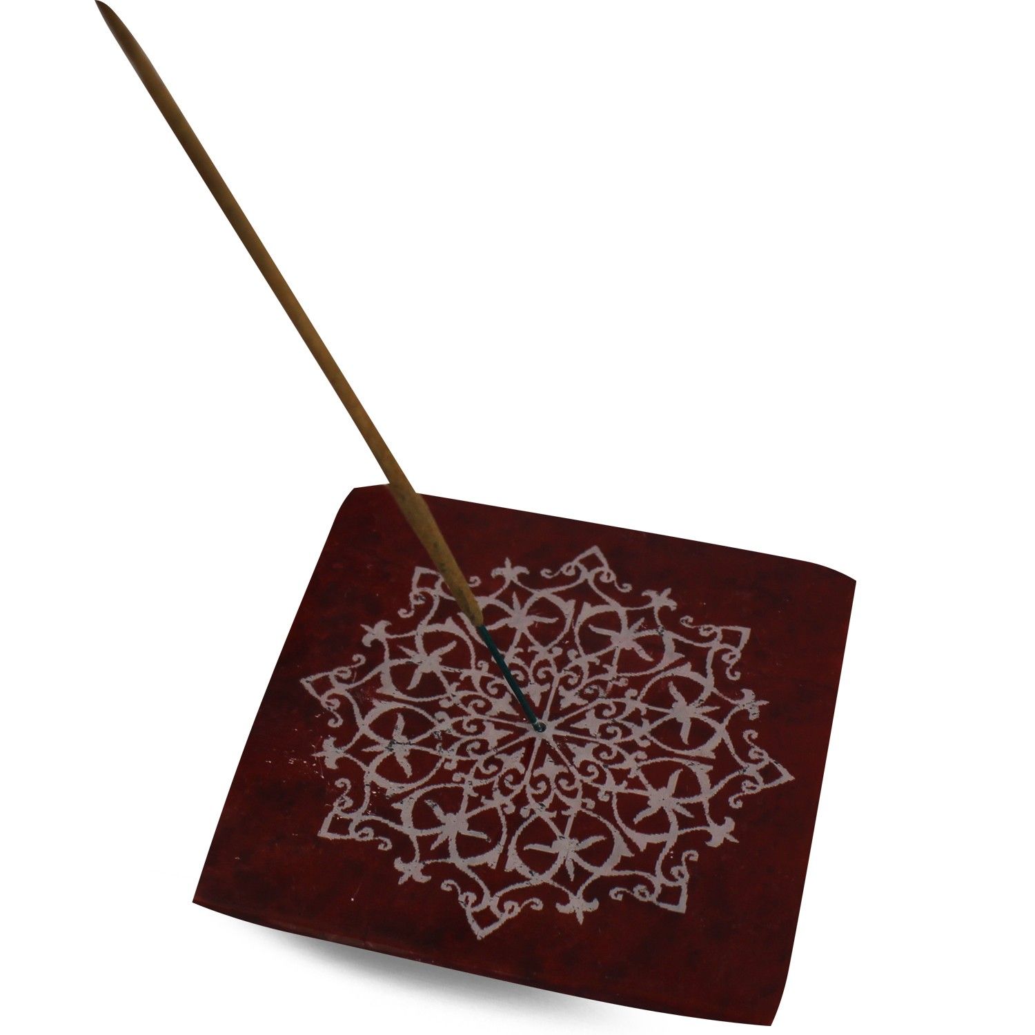 R-ucherst-bchenhalter aus rotem Speckstein Mandala