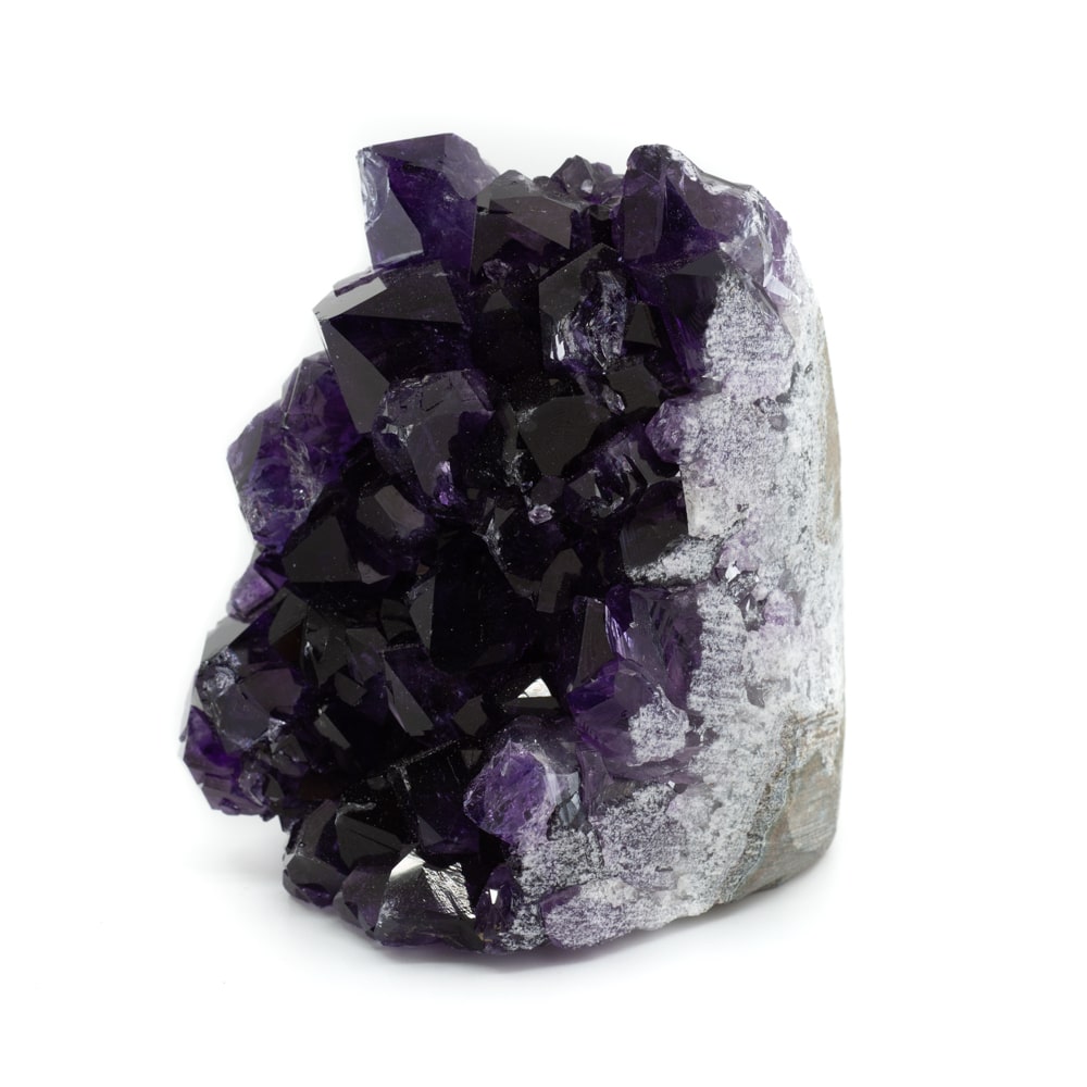 Raue dunkle Amethyst-Edelstein-Geode stehend 50 - 80 mm