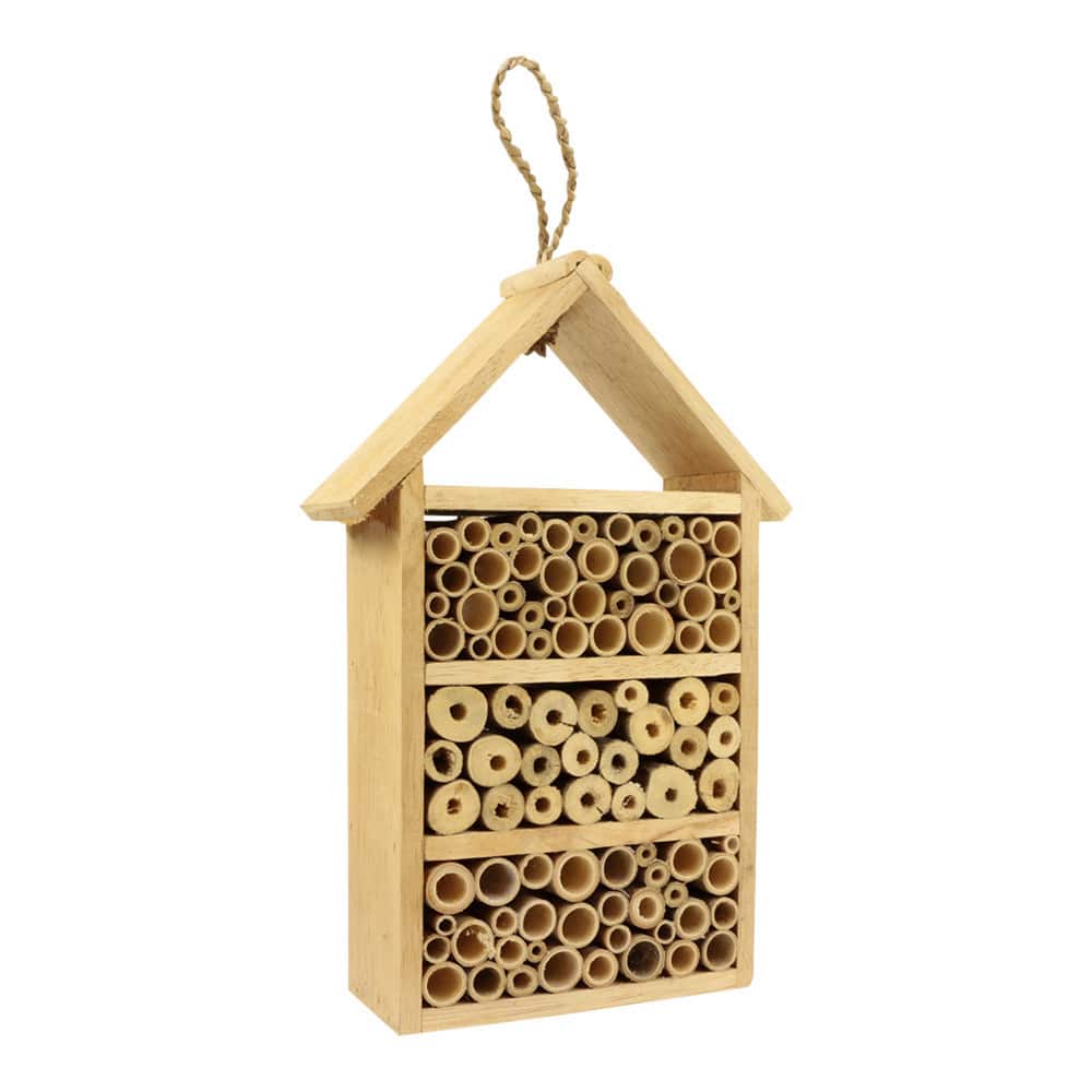 Rechteckiges Insektenhaus aus Bambus