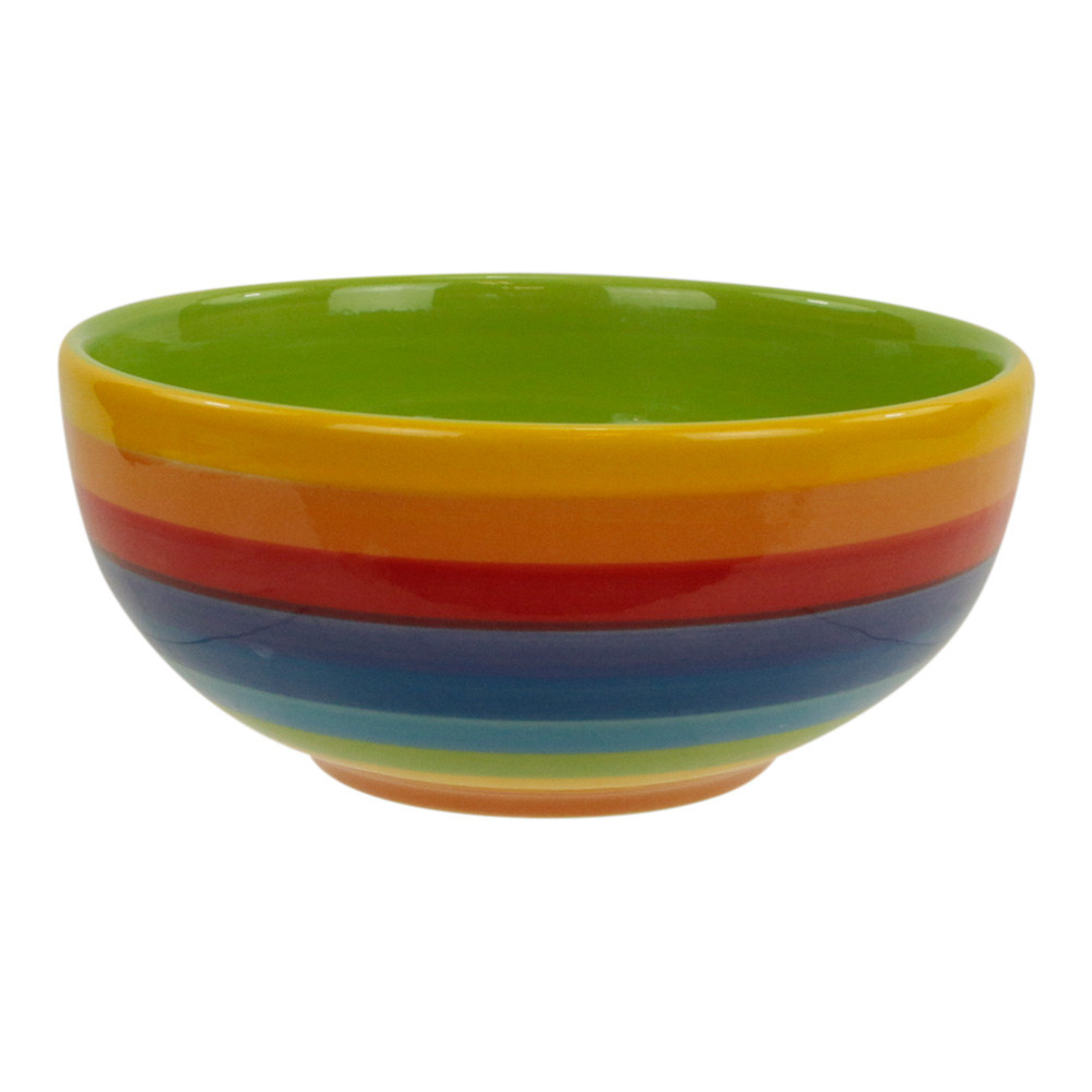 Regenbogenfarbene Schale aus Keramik (13 cm) unter Wellness - Essen & Trinken - Fair Trade Sch?lchen