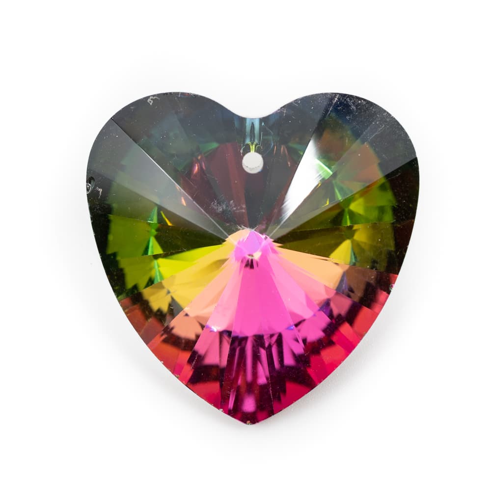 Regenbogenkristall Herzform Mehrfarbig (40 mm)