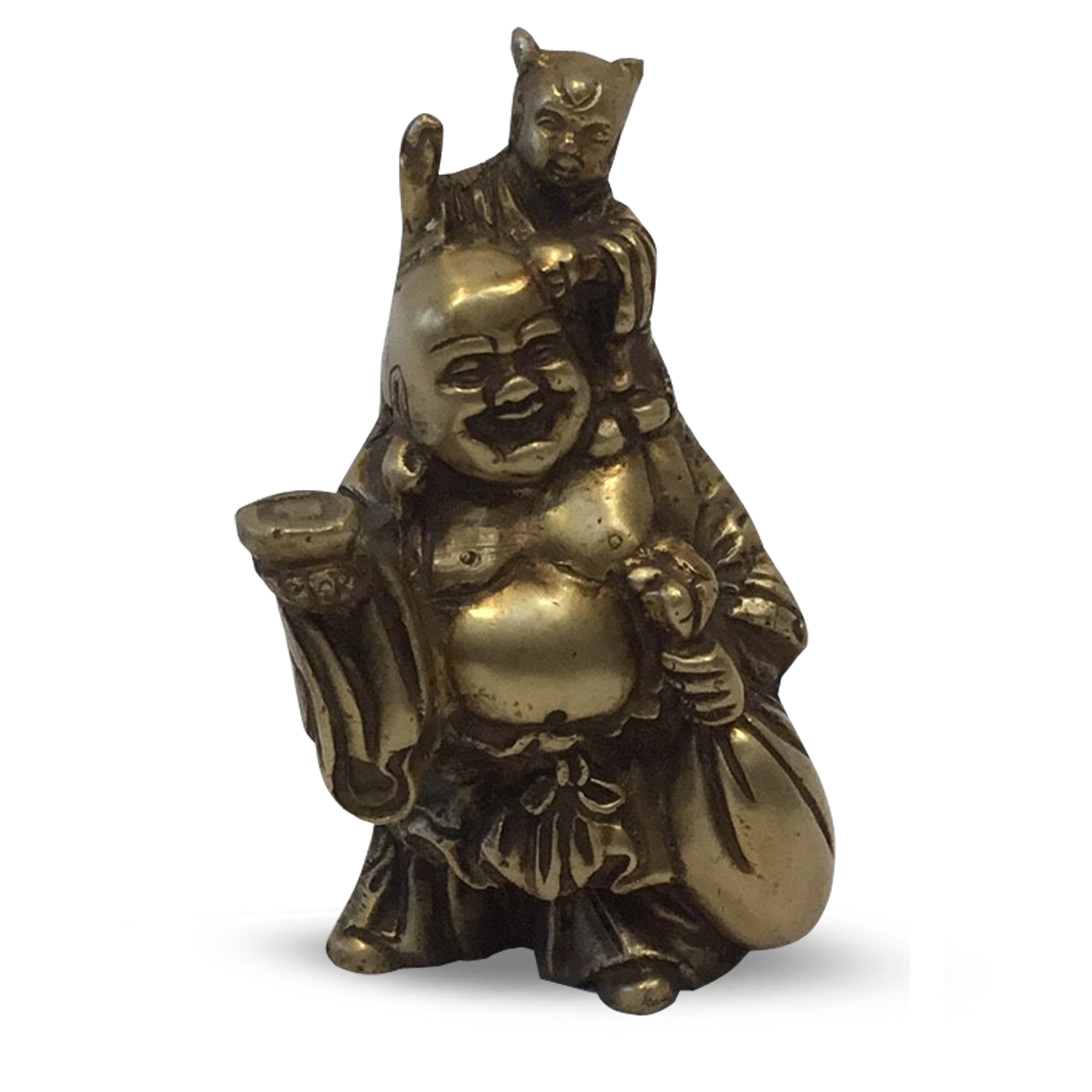 Reisender Gl-cklicher Buddha (7 x 14 cm)