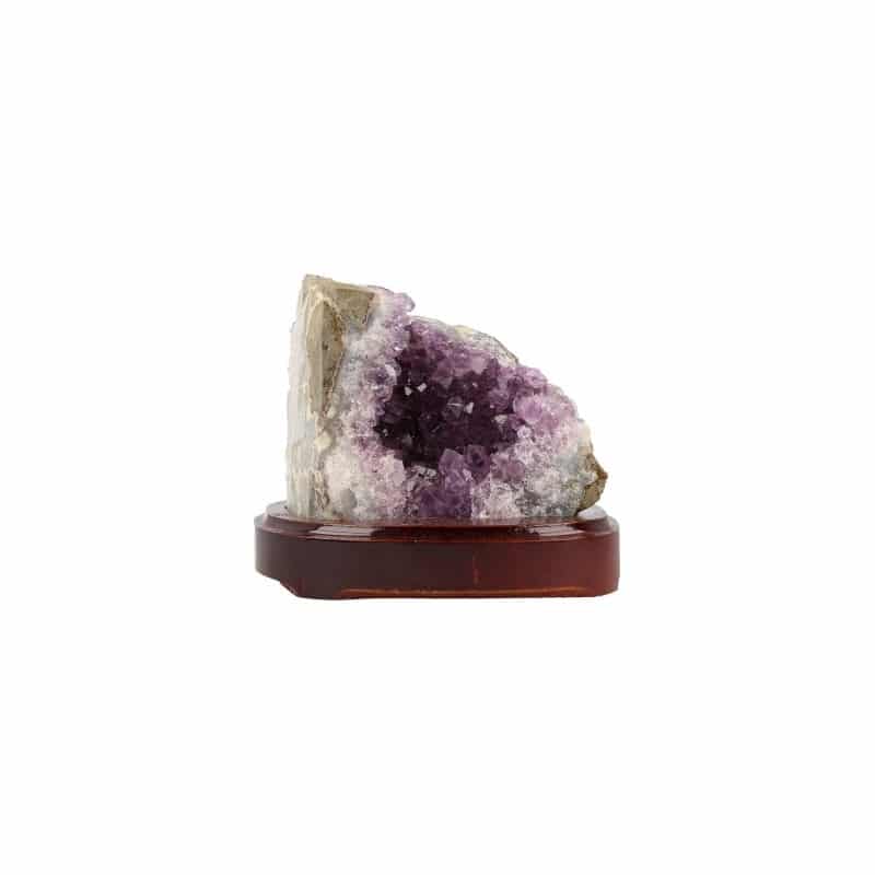 Roher Edelstein Amethyst am Fu- (Modell 6)