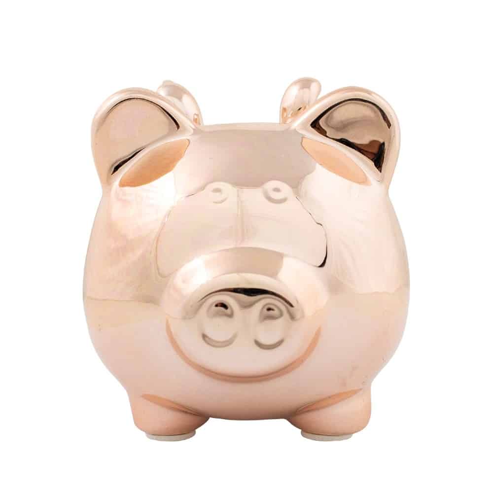 Rosa-Goldfarbenes Sparschwein mit Fl-geln (16-3 cm) unter Home & Living - Dekoration & Atmosph?re - Sparb?chsen