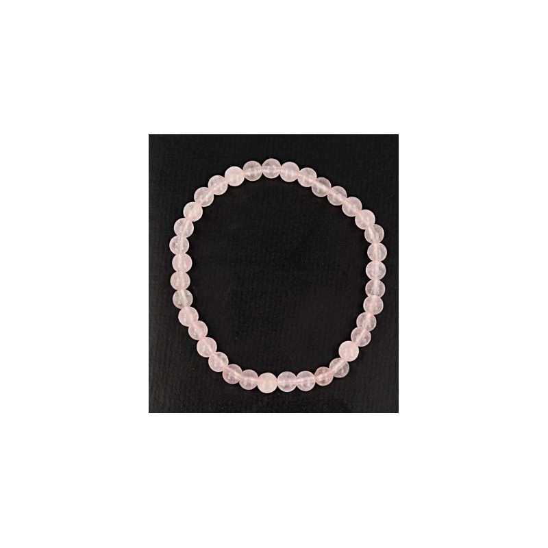 Rosenquarz-Perlen Kinderarmband (4 mm)