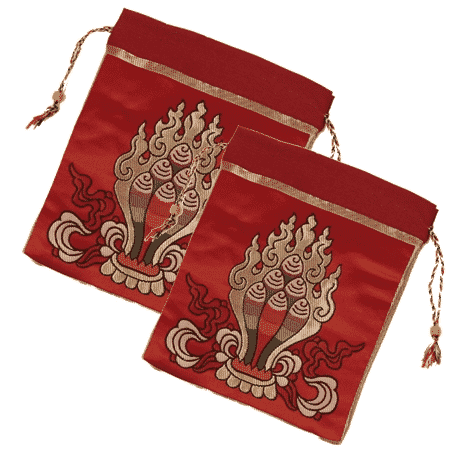 Rote Brokat Tasche Norbu unter Schmuck - Malas - Mala Taschen - Home & Living - Schmuckk?sten - Schmuck Geschenkverpackungen - Home & Living - Schmuckk?sten - Schmucktaschen - Textilien - Taschen - Wellness - Yoni-Massage - Yoni Taschen