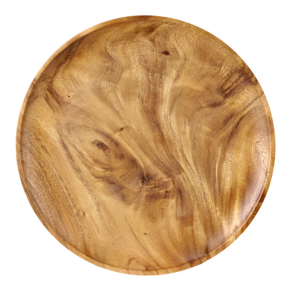 Runde Schale aus Holz (30 x 3 cm)