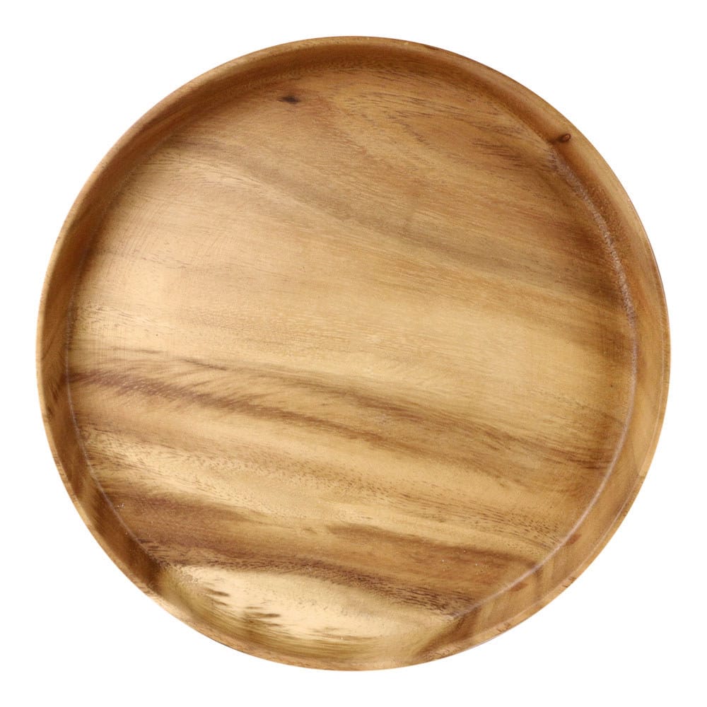 Runde Schale aus Holz- dekorativ (28 x 3 cm)
