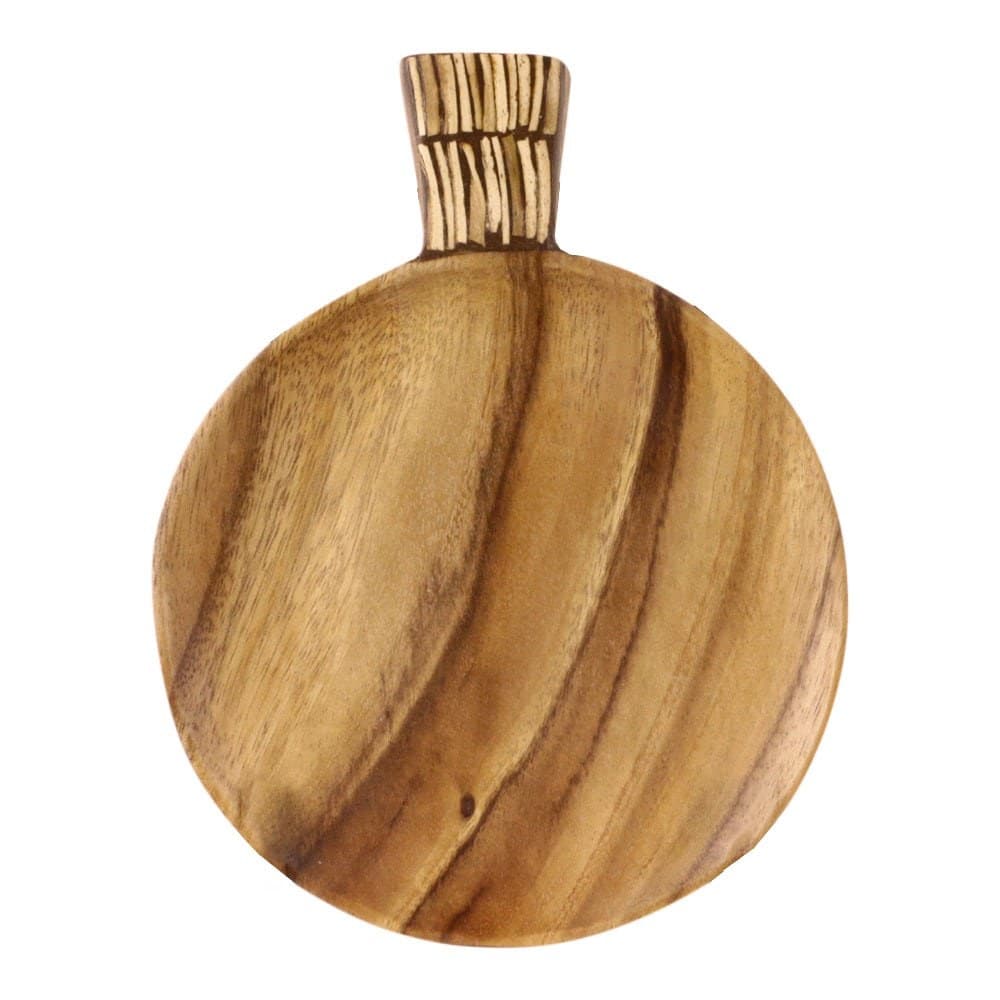 Runde Snack-Schale aus Holz mit Kokosnuss (23 x 17 cm)