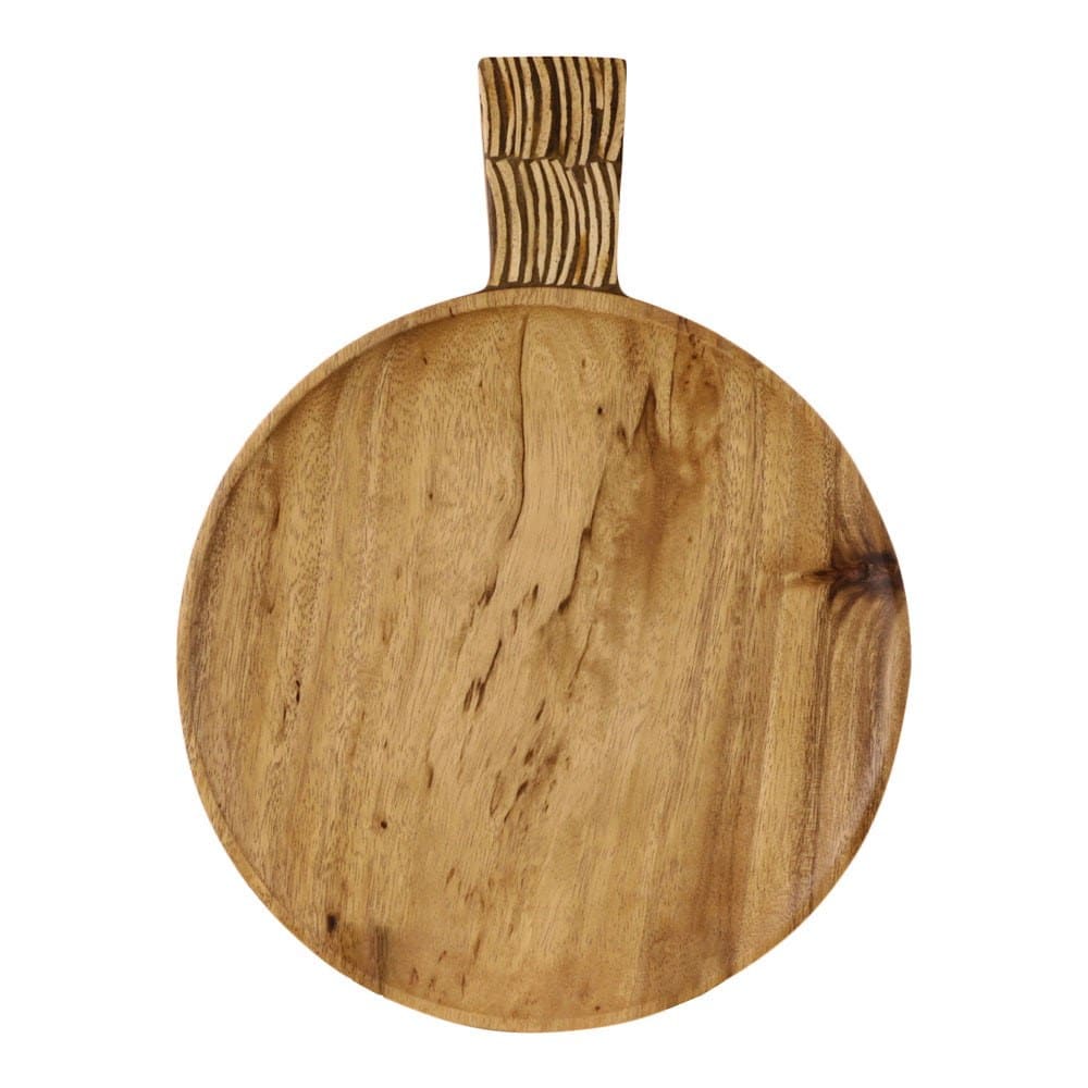 Runde Snack-Schale aus Holz mit Kokosnuss (37 x 27 cm)
